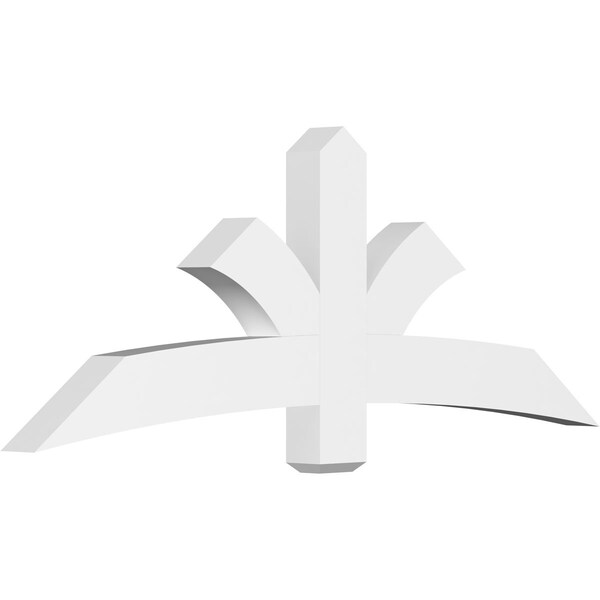 Ekena Millwork Davenport Architectural Grade PVC Gable Bracket, 72"W x 27"H x 4"D x 6"F, 9/12 Pitch GBP072X27X0406DAV00 - main